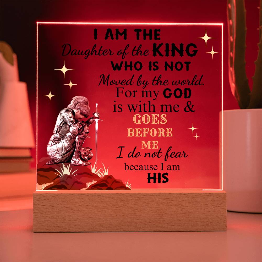 Prayer Warrior King's Daughter-Square acrylic Plaque