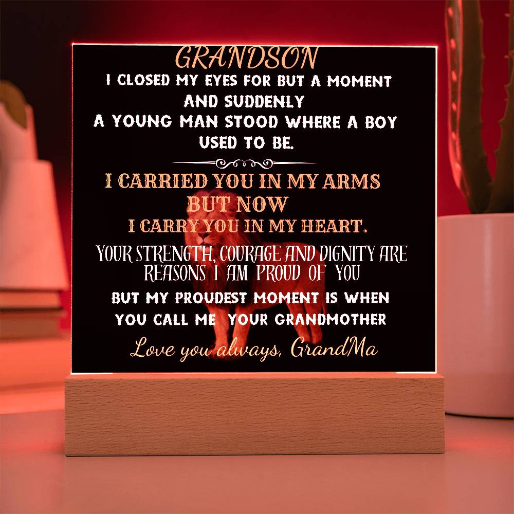 GRANDSON- I LOVE YOU ALWAYS|ACRYLIC PLAQUE