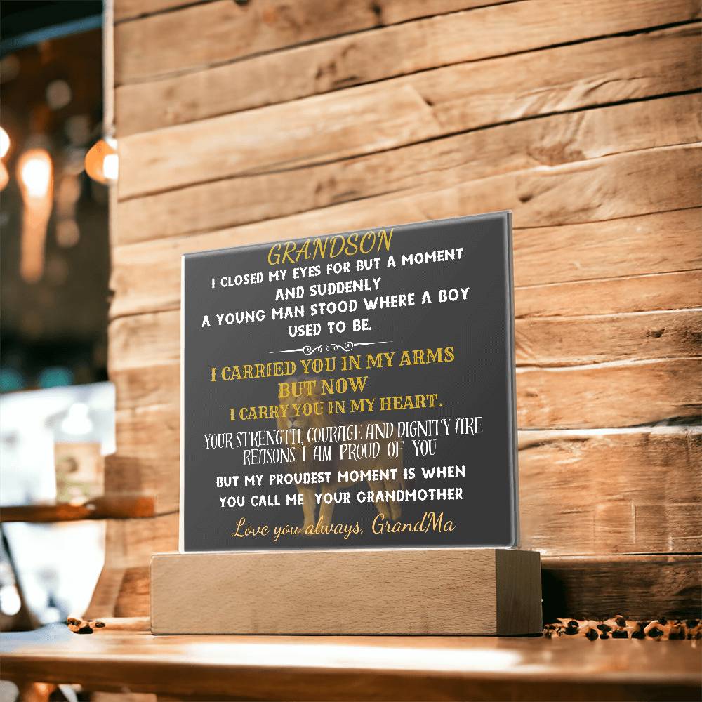 GRANDSON- I LOVE YOU ALWAYS|ACRYLIC PLAQUE