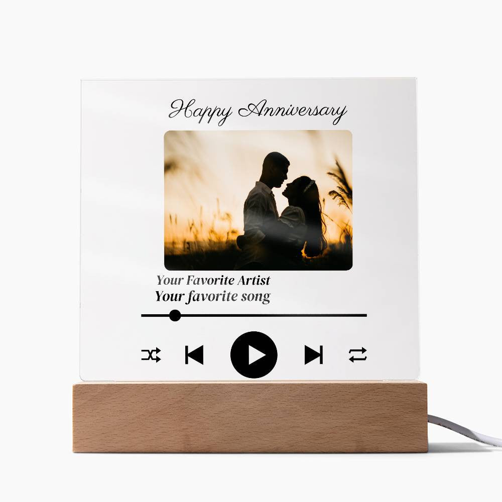 Anniversary Keepsake Personalized Lighted Plaque