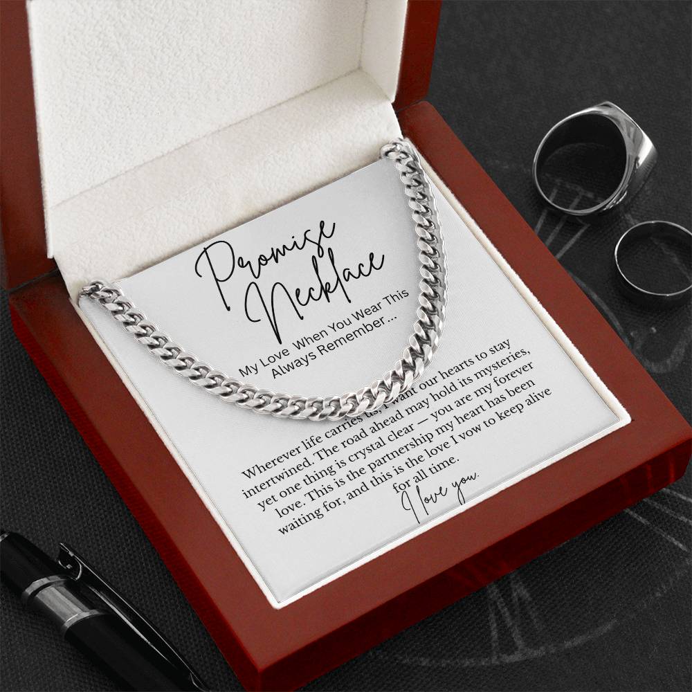 Promise Necklace – Forever Love Partner Gift with Message Card
