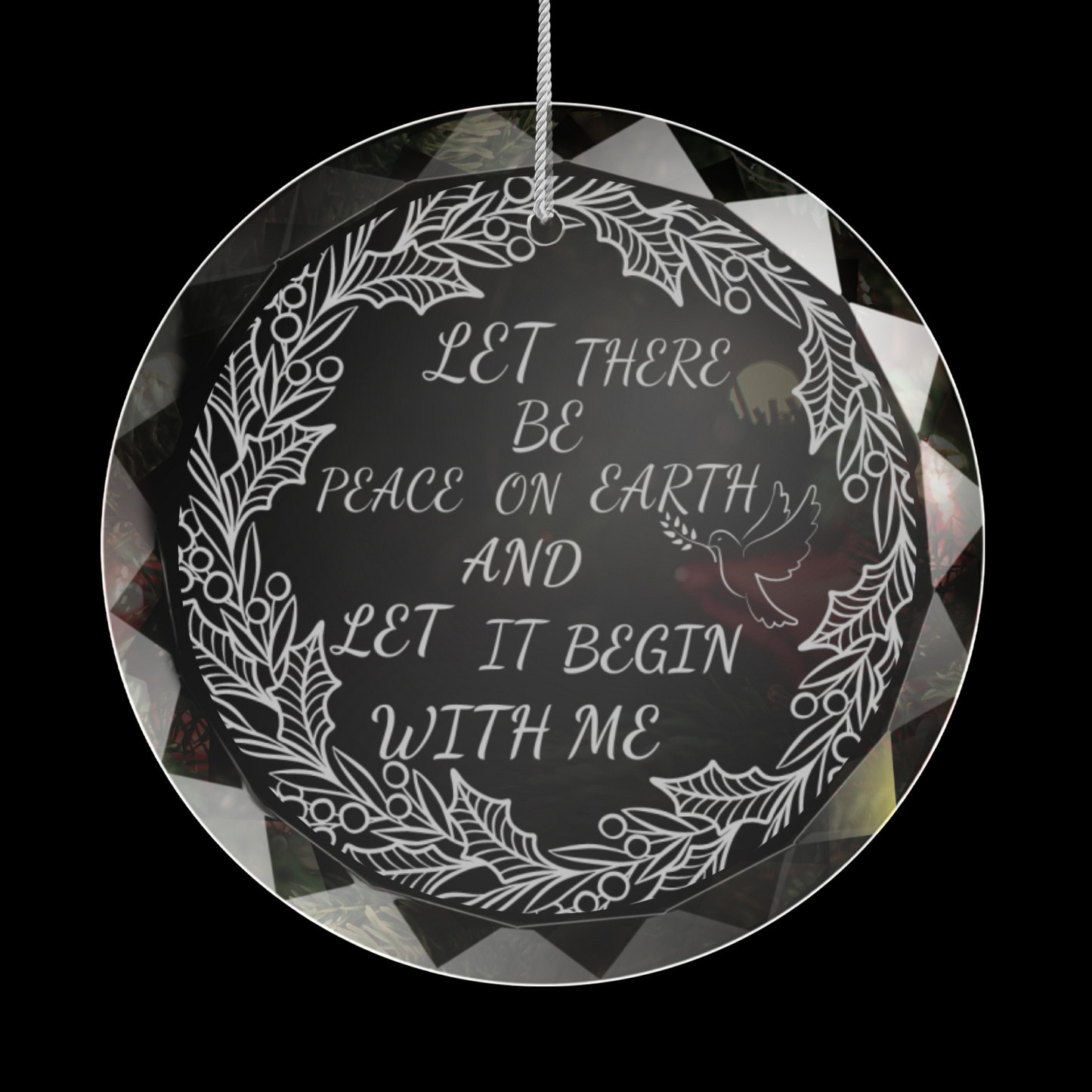 Let Peace Begin With Me Ornament With Gift Box