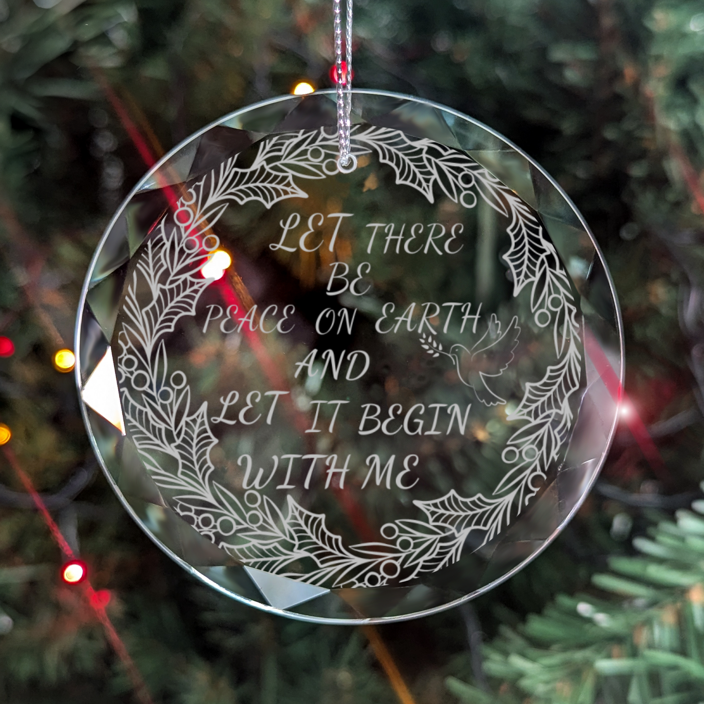Let Peace Begin With Me Ornament With Gift Box