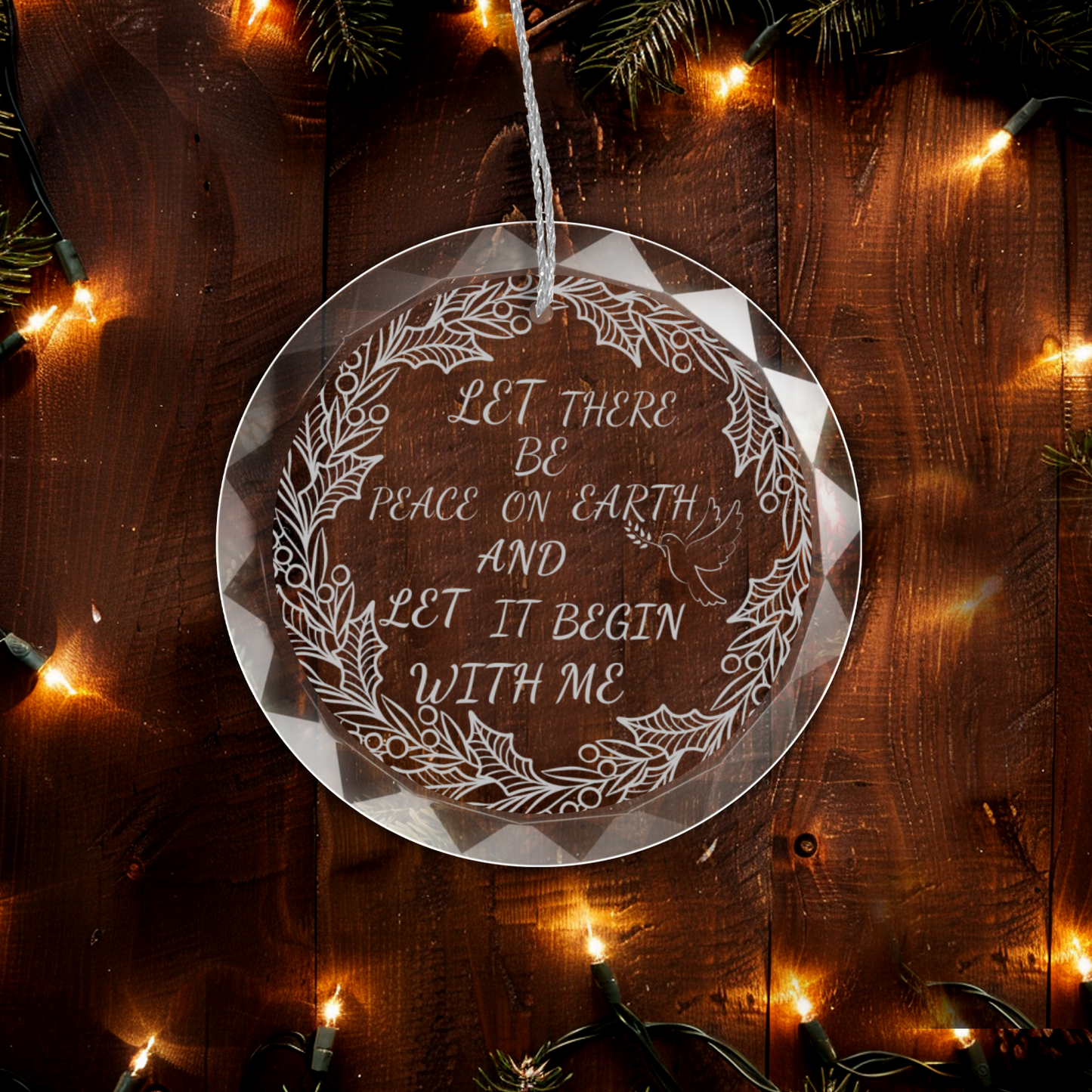 Let Peace Begin With Me Ornament With Gift Box
