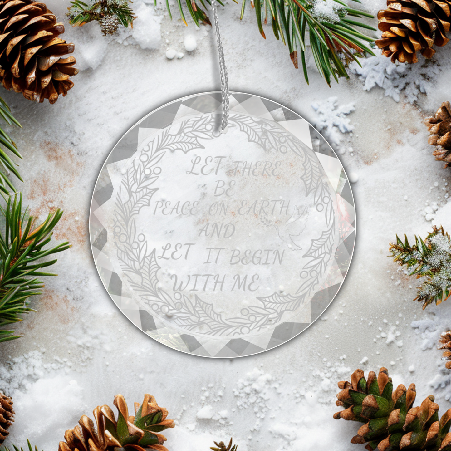 Let Peace Begin With Me Ornament With Gift Box