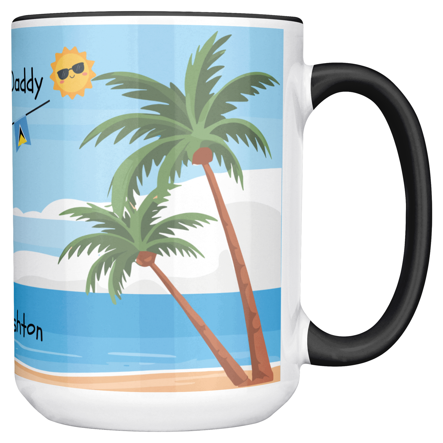 15oz Black Accent Mug