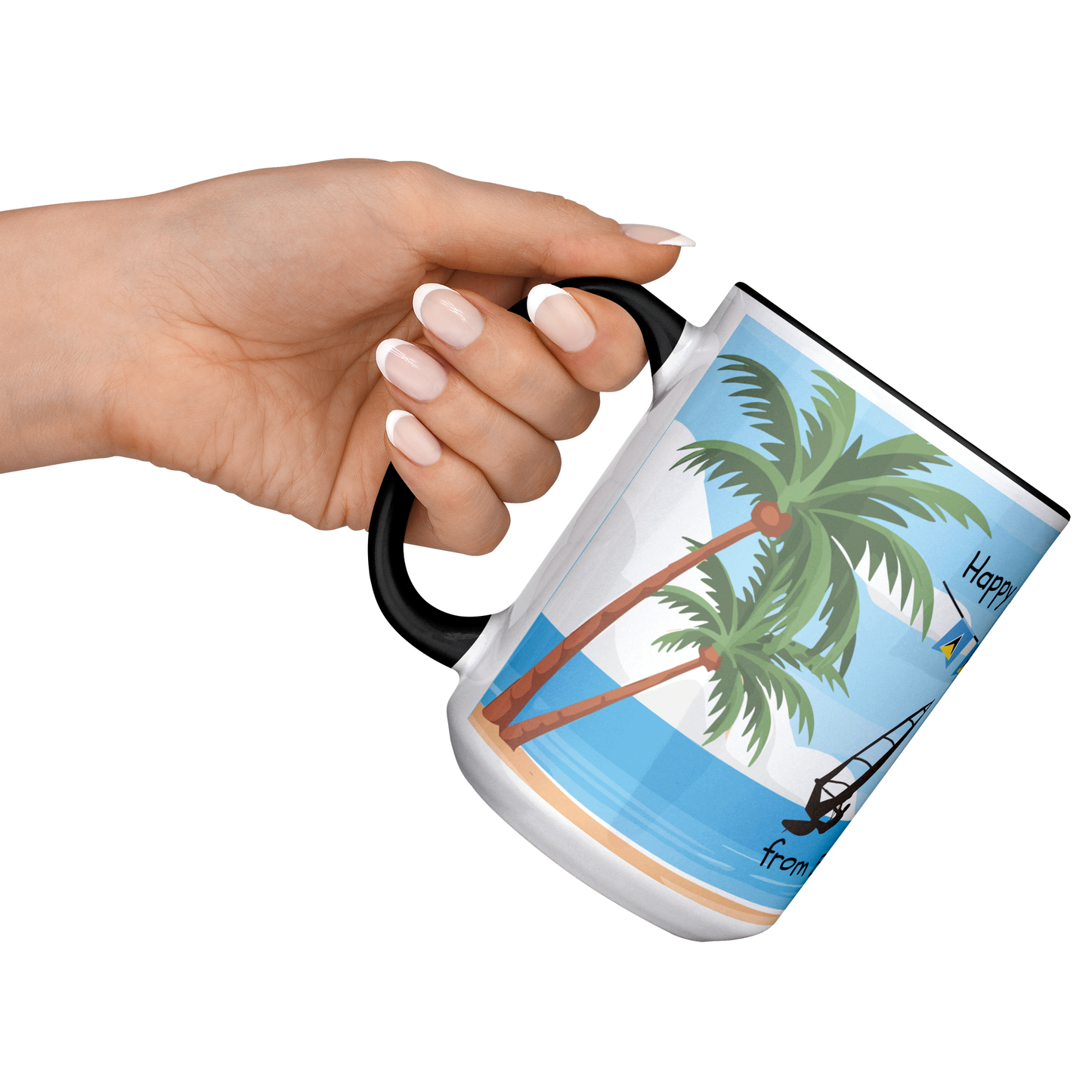 15oz Black Accent Mug