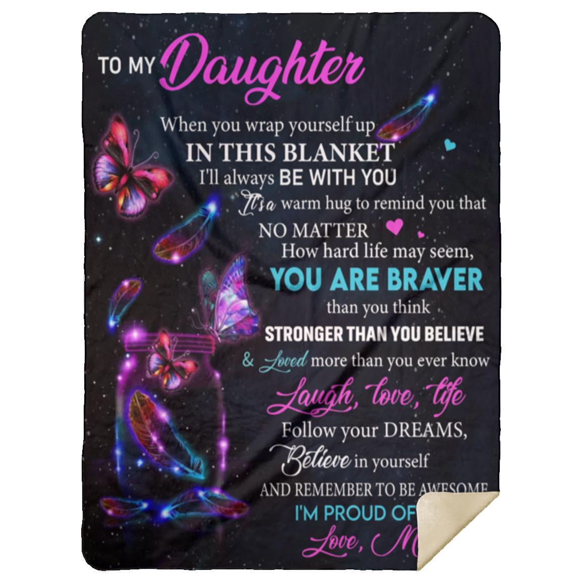 MY DAUGHTER BUTTERFLY BLANKET