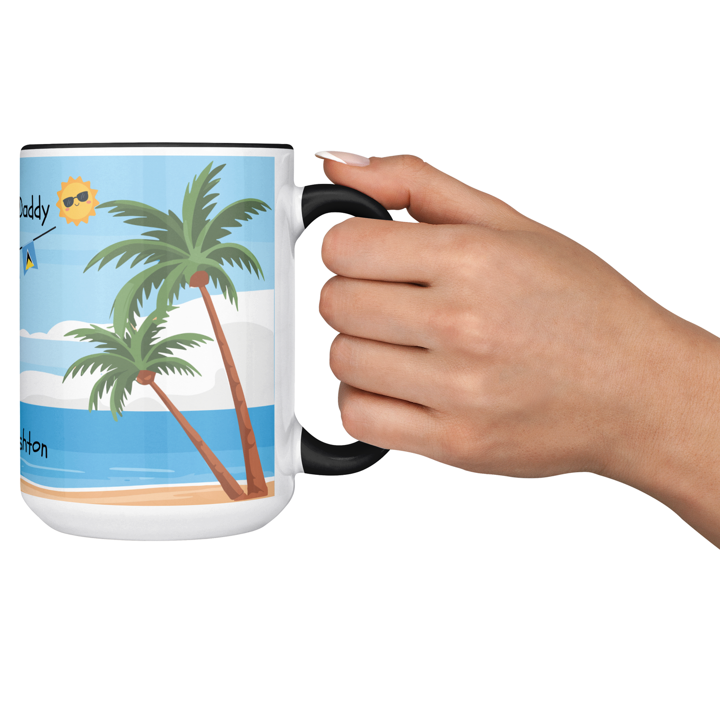 15oz Black Accent Mug