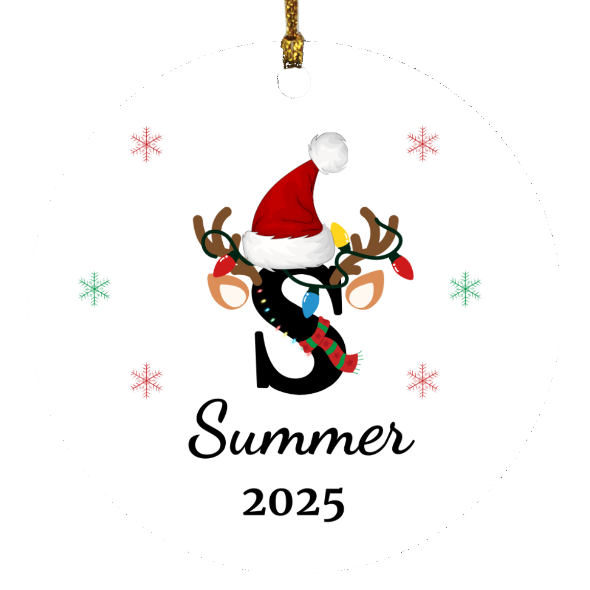 Personalized Initial Name Christmas Keepsake Ornament Gift