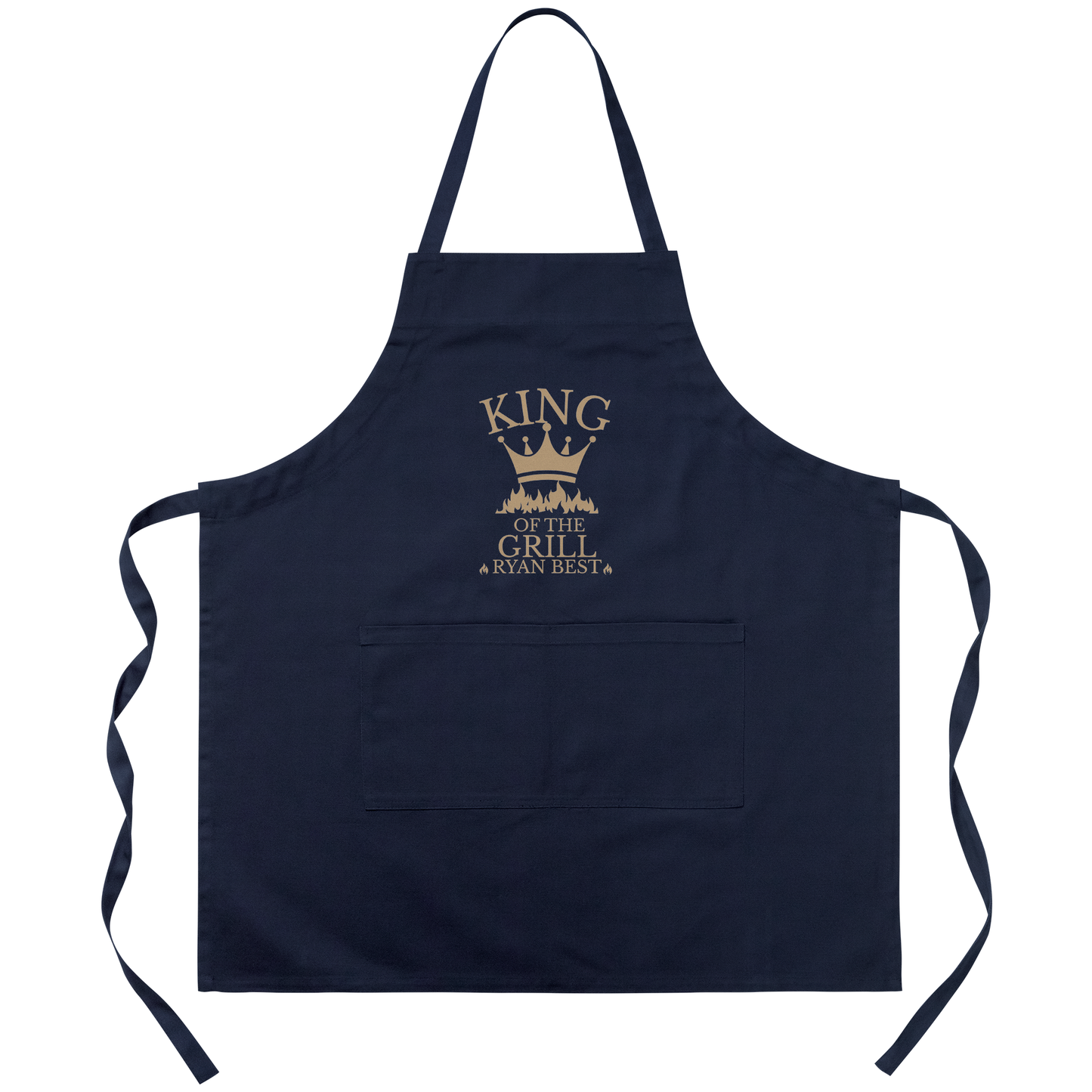 Personalized King Of The Grill Cotton Apron