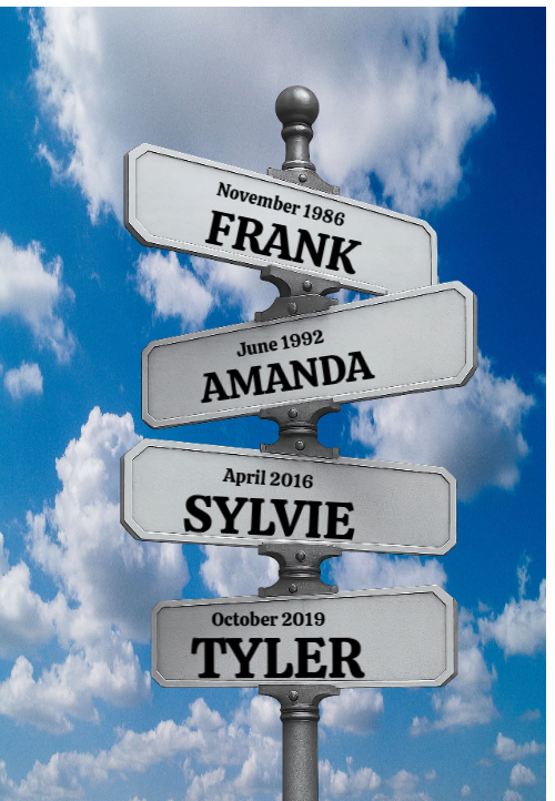 Custom Vintage Directional Signpost – Personalized Family Name Wall Art