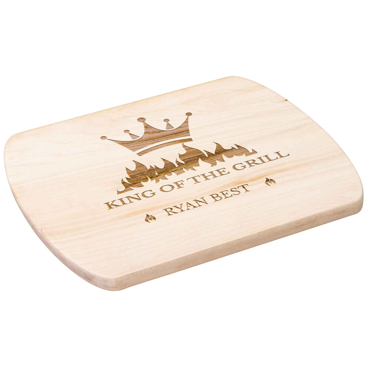 King Of The Grill Hardwood Oval Cutting Board