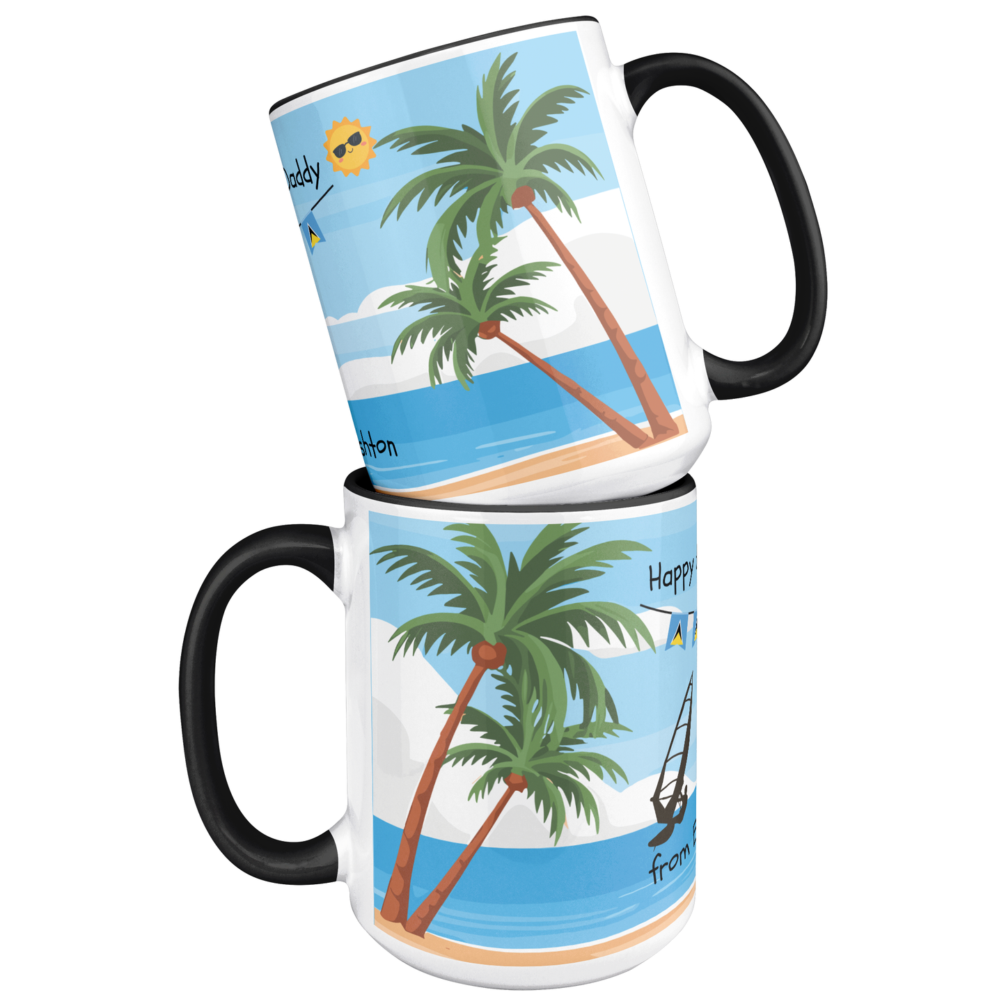 15oz Black Accent Mug