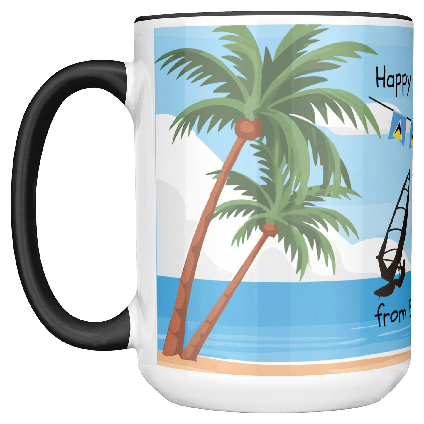 15oz Black Accent Mug