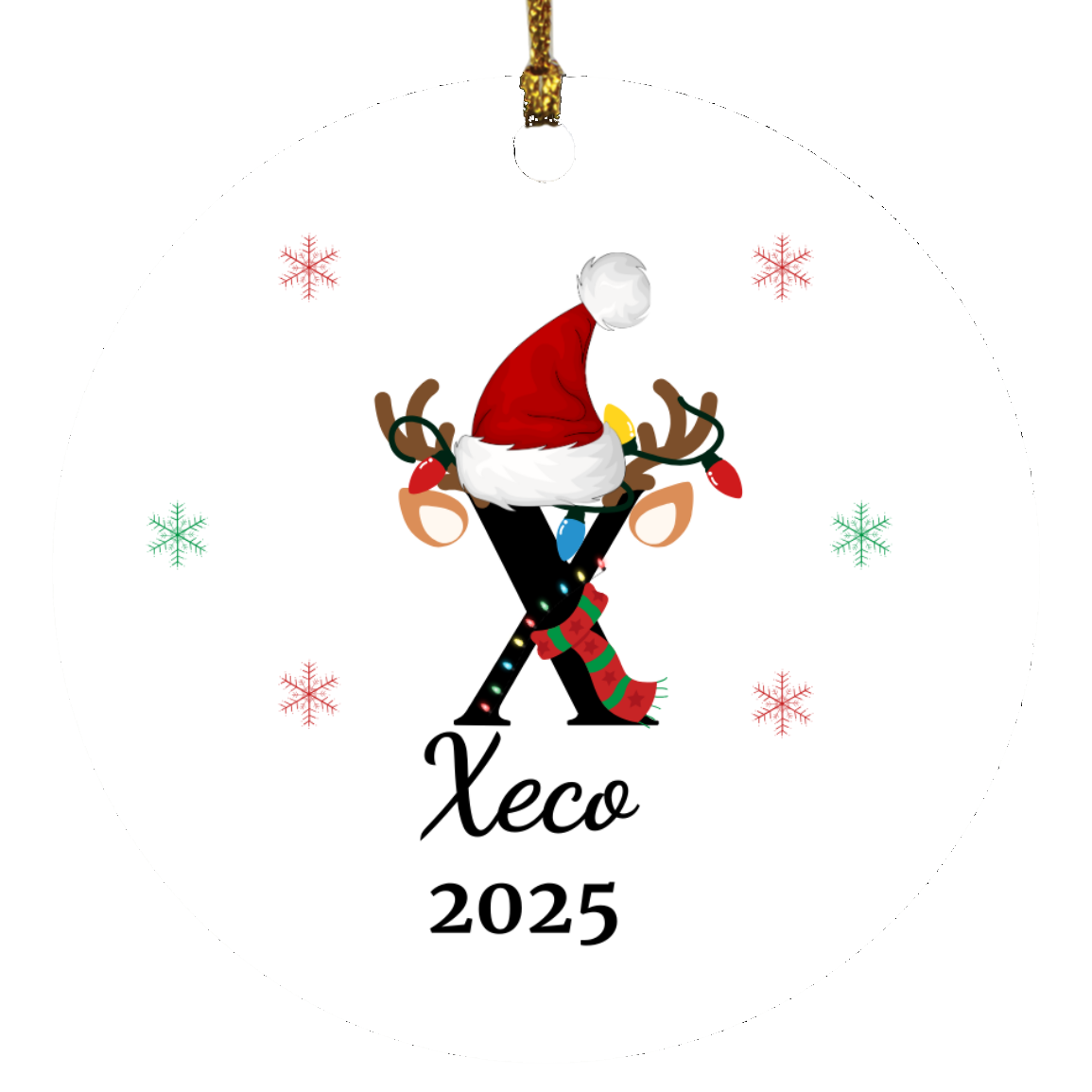 Personalized Initial Name Christmas Keepsake Ornament Gift