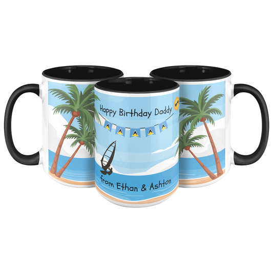15oz Black Accent Mug