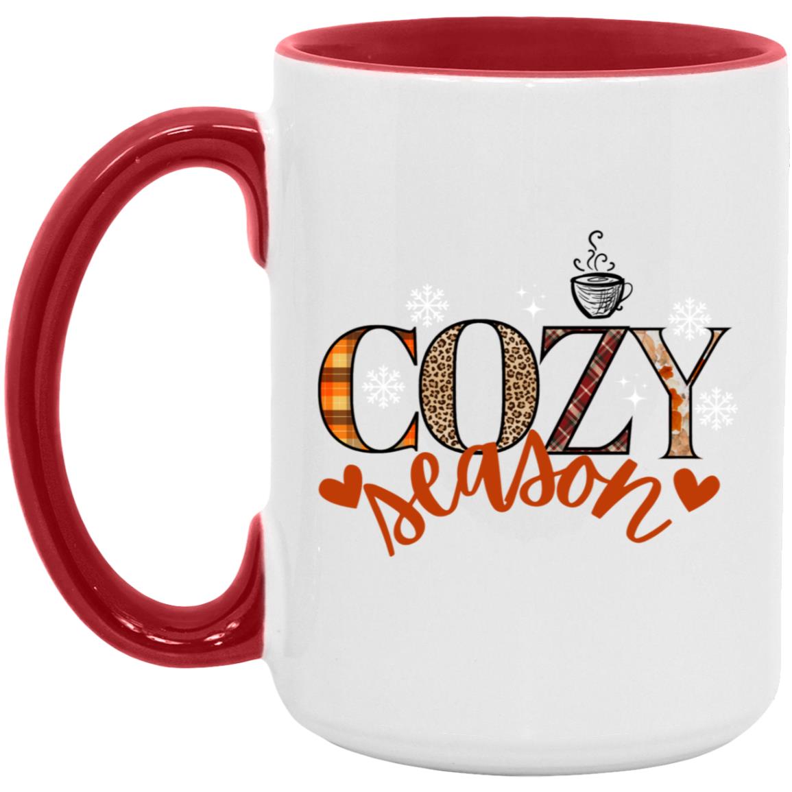 TWO TONE FESTIVE COZY SEASON MUG  15oz Accent Mug