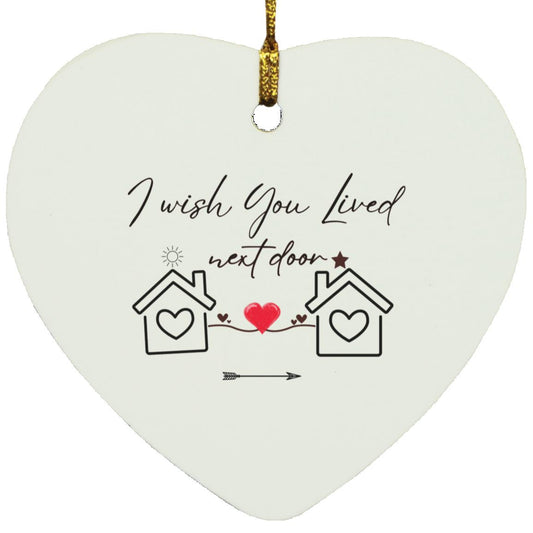 I MISS YOU Heart Ornament