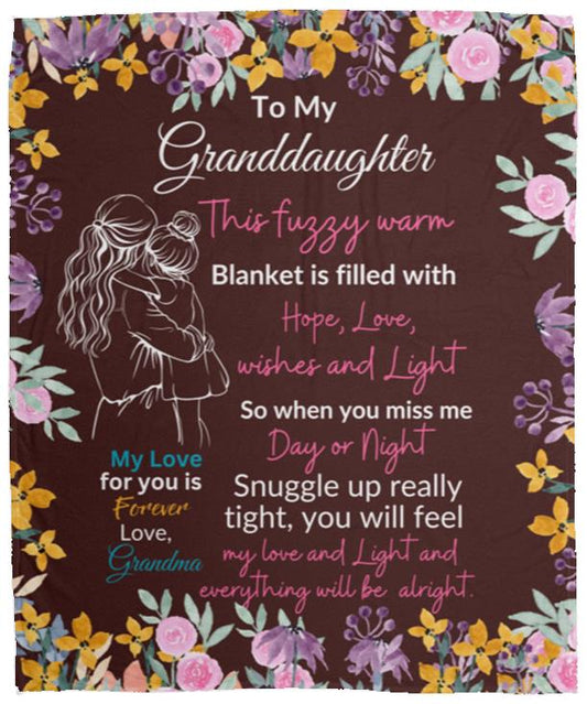 Cozy Plush Fleece Blanket |To My Granddaughter - 50x60