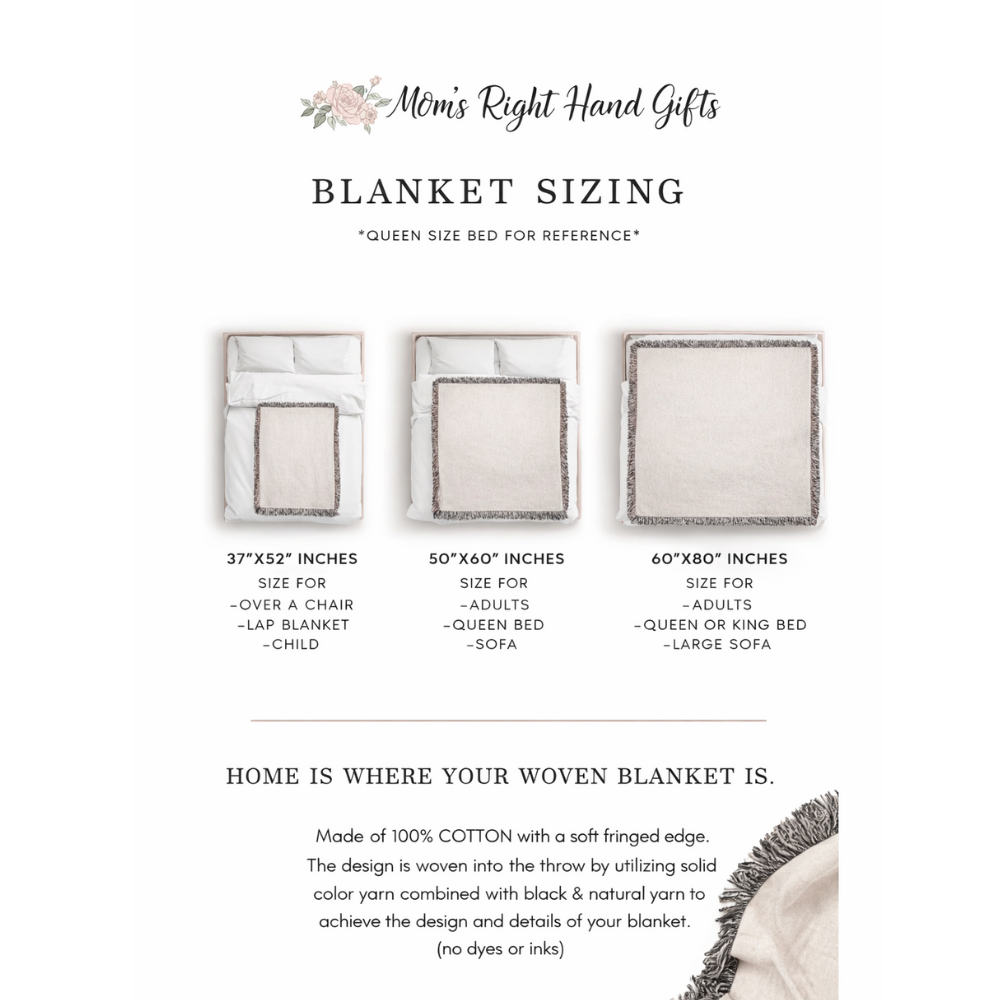 To My  Beautiful Wife Woven Heirloom Blanket- Keepsake Forever Love Letter