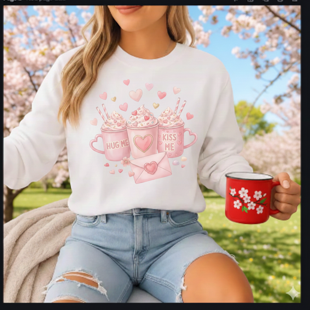 Women's Hug Me Love Me Sweatshirt -T-Shirt