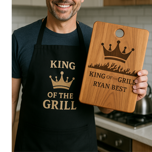 King Of The Grill Hardwood Oval Cutting Board