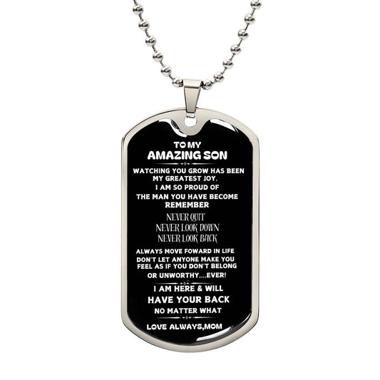 To My Son-Dog Tag
