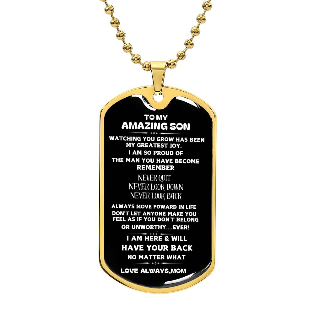 To My Son-Dog Tag