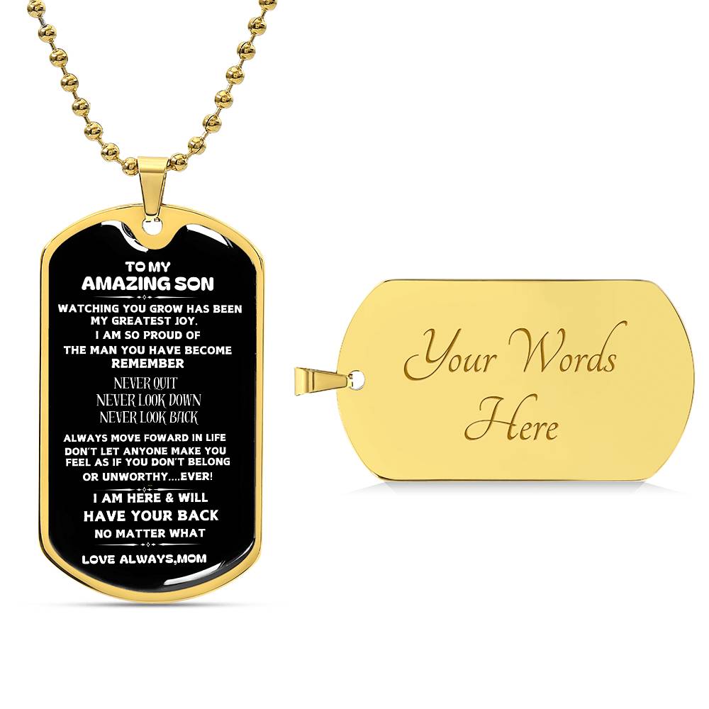 To My Son-Dog Tag