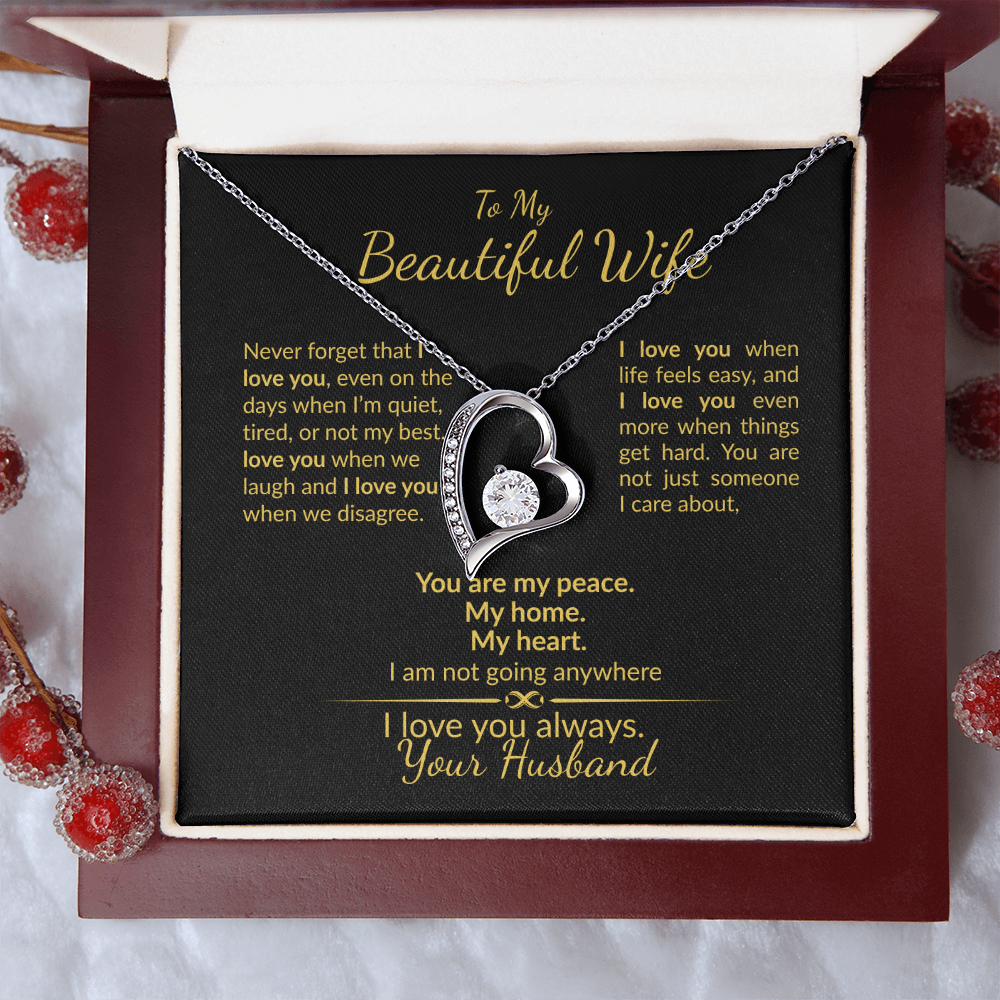 My Wife I Choose You Forever- Heart Necklace Gift