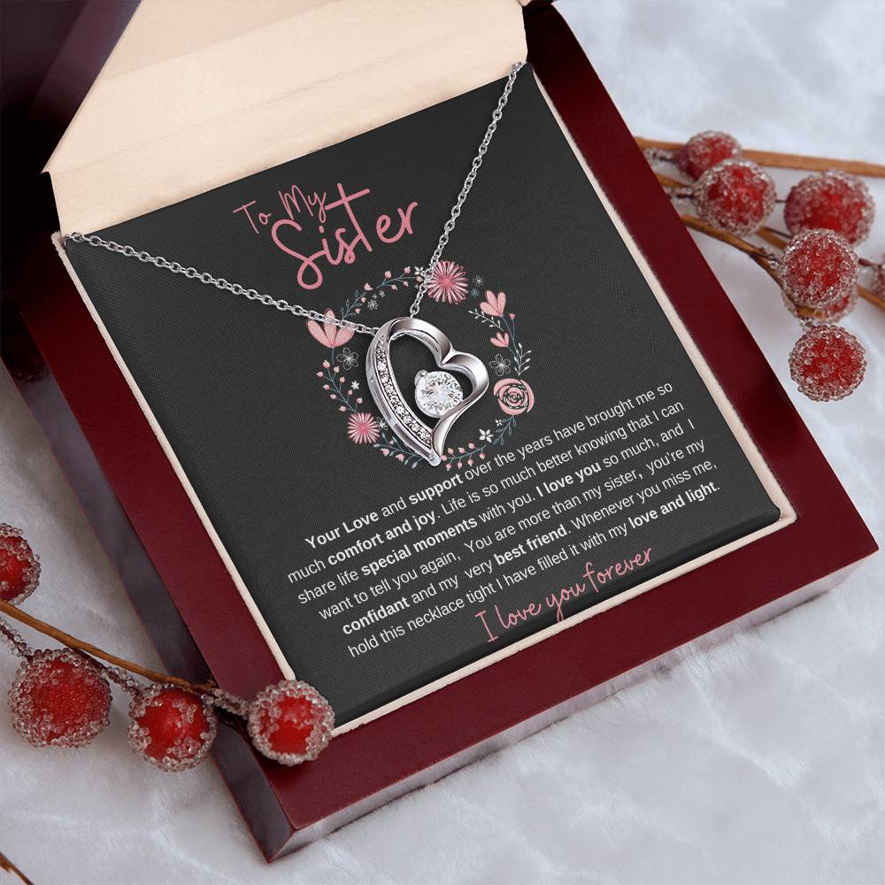 I Love You Sister | Forever Heart Necklace