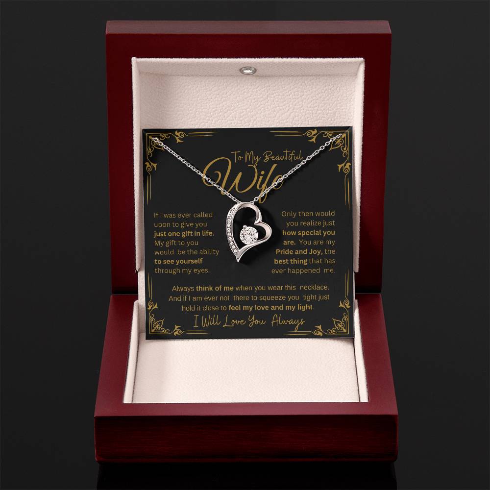 MY BEAUTIFUL WIFE YOU ARE SPECIAL TO ME  FOREVER NECKLACE