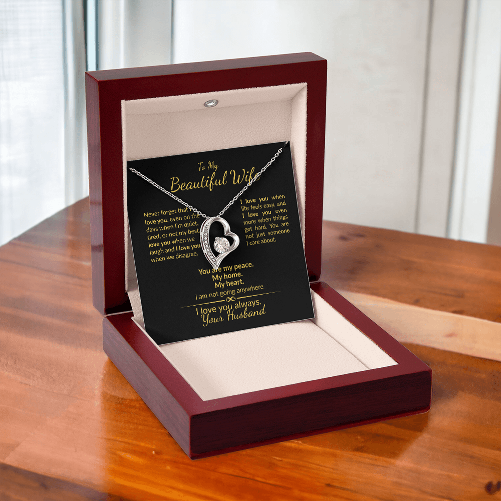My Wife I Choose You Forever- Heart Necklace Gift