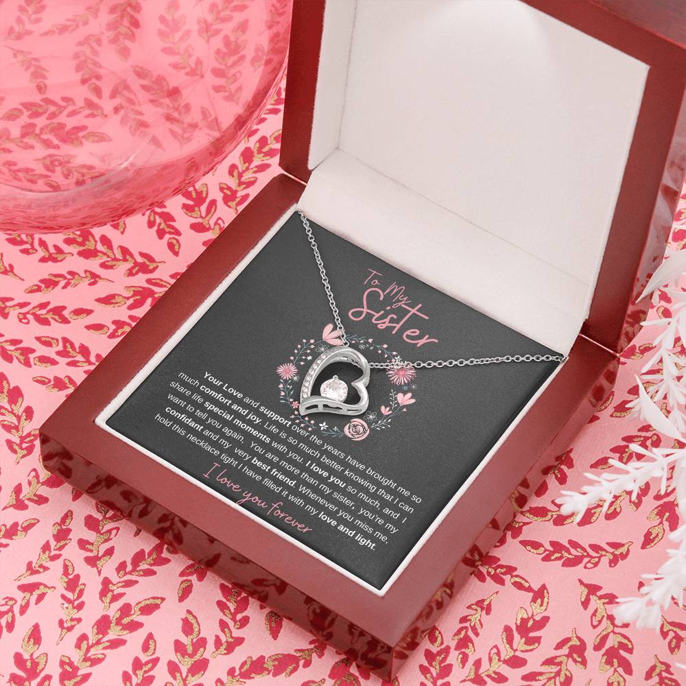 I Love You Sister | Forever Heart Necklace