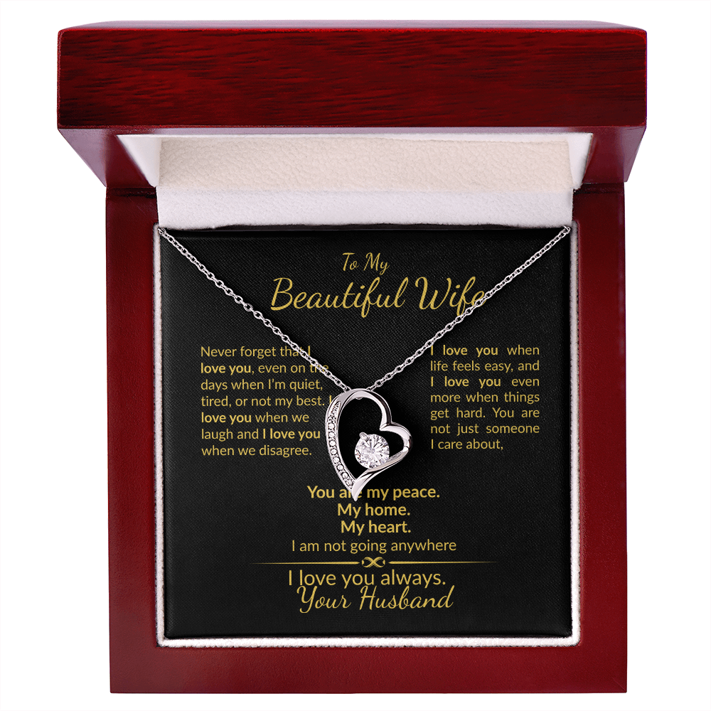 My Wife I Choose You Forever- Heart Necklace Gift