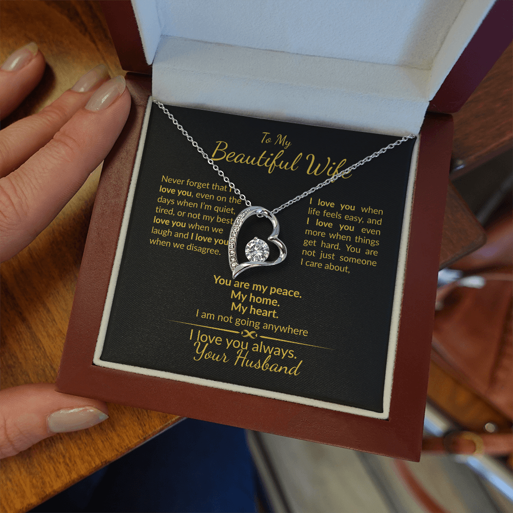 My Wife I Choose You Forever- Heart Necklace Gift