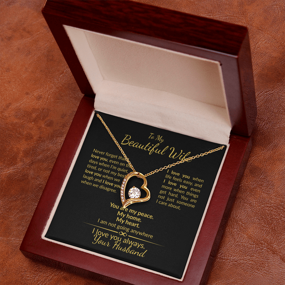 My Wife I Choose You Forever- Heart Necklace Gift