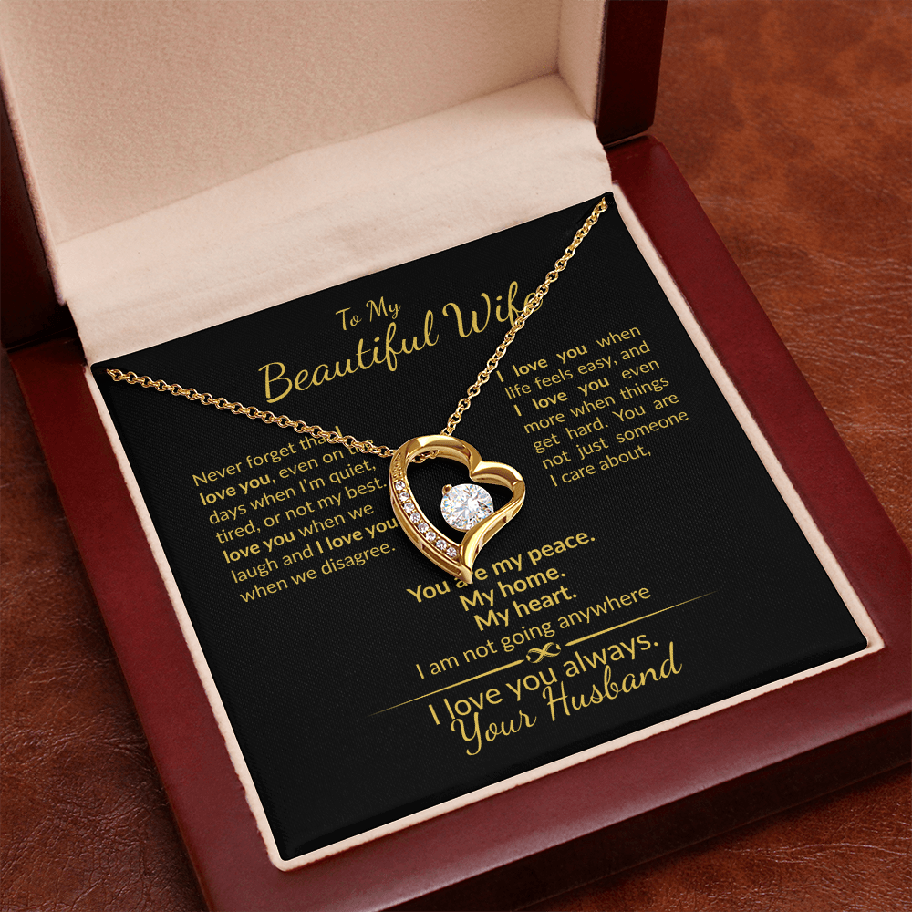 My Wife I Choose You Forever- Heart Necklace Gift