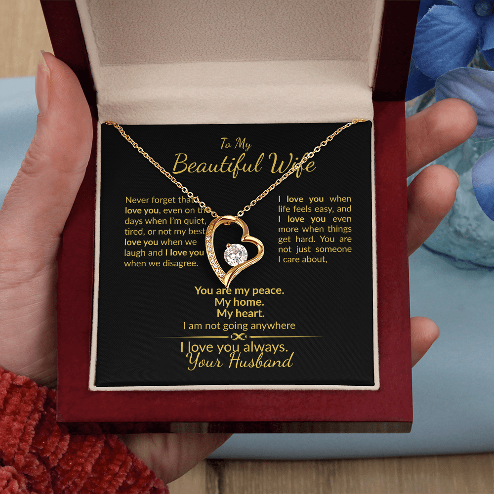 My Wife I Choose You Forever- Heart Necklace Gift