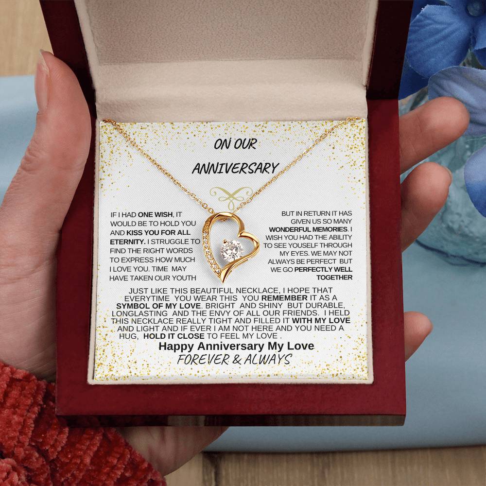 On Our Anniversary-Forever Necklace Gold