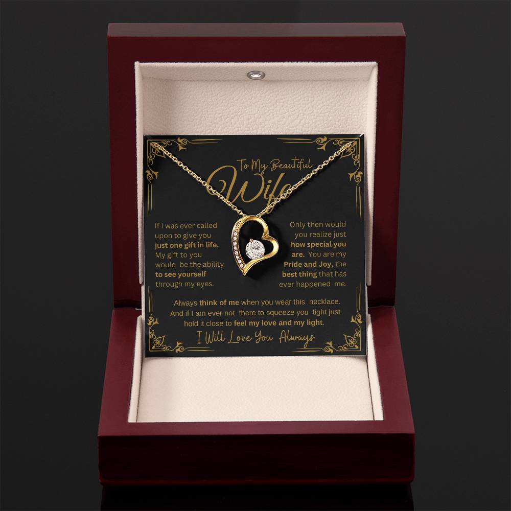 MY BEAUTIFUL WIFE YOU ARE SPECIAL TO ME  FOREVER NECKLACE
