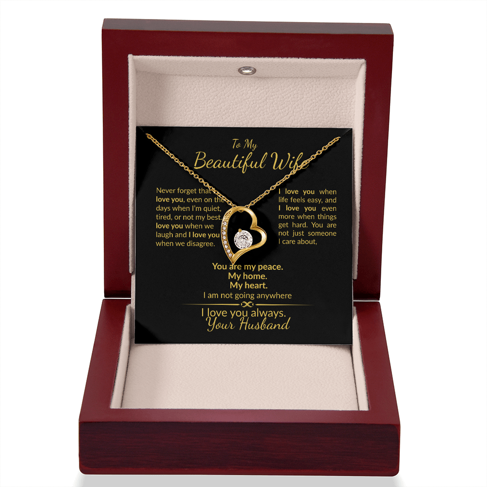 My Wife I Choose You Forever- Heart Necklace Gift