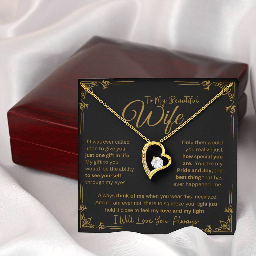 MY BEAUTIFUL WIFE YOU ARE SPECIAL TO ME  FOREVER NECKLACE