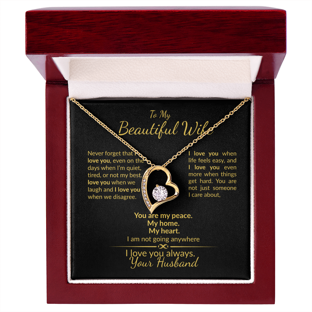 My Wife I Choose You Forever- Heart Necklace Gift