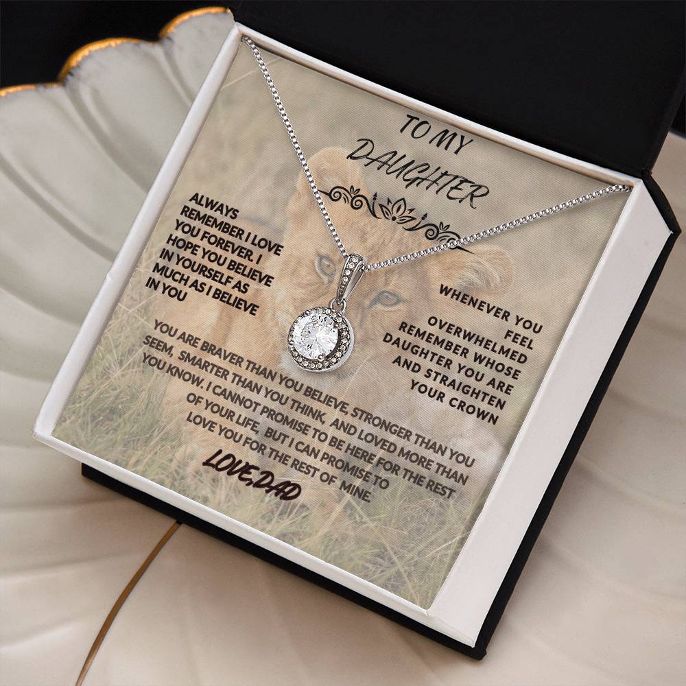 To My Daughter Fix Your Crown-Eternal Hope  Necklace