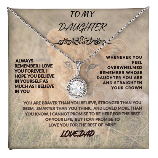 To My Daughter Fix Your Crown-Eternal Hope  Necklace