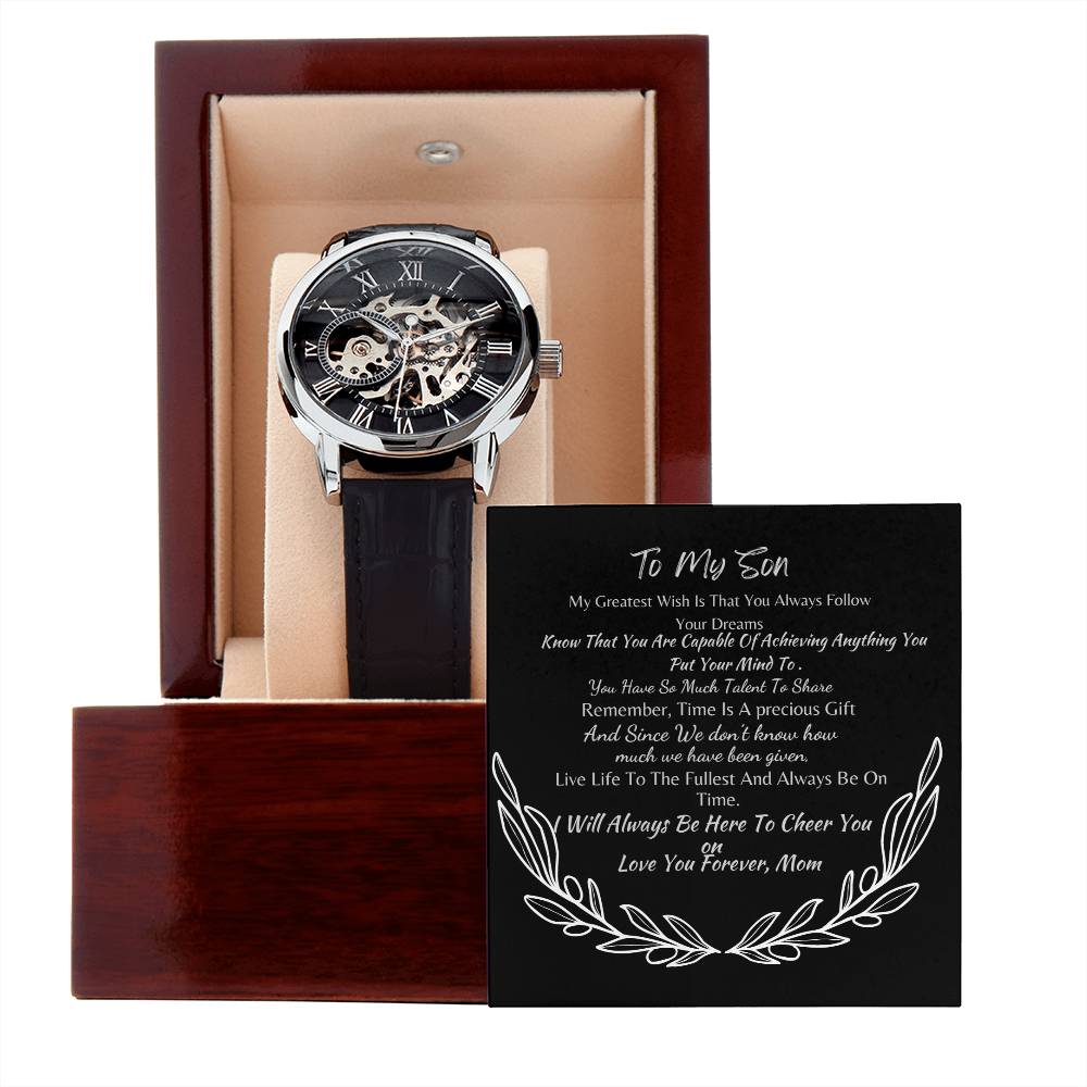 TO MY SON | HANDSOME CLASSY TIMEPIECE WATCH
