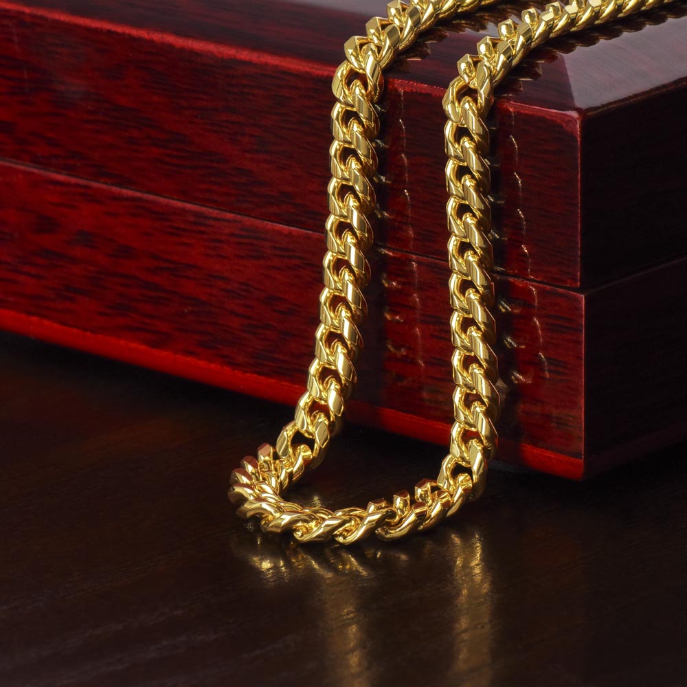 TO The Best Dad Ever-Gold Cuban Necklace