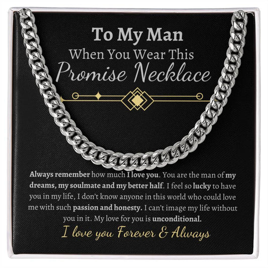 To My man-Promise Necklace